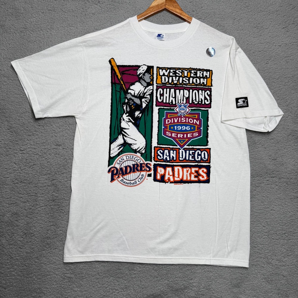 Vintage Starter San Diego Padres Western Division Champions 1996 Series T Shirt